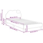 vidaXL Cadre de lit pour enfants avec tête de lit Rose 80 x 200 cm PU