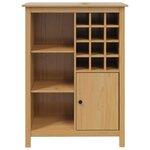 vidaXL Cabinet à vin HILL Marron miel 79.5 x 40 x 107.5 cm