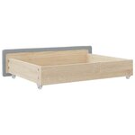 vidaXL Tiroirs de lit 2 Pièces gris clair bois d'ingénierie et tissu