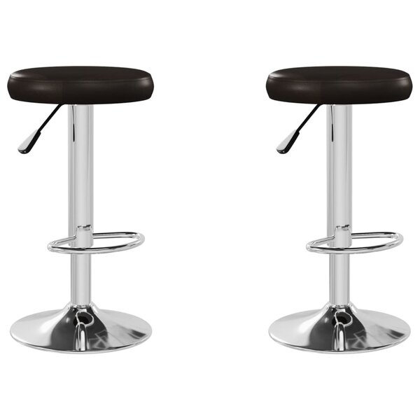 vidaXL Tabourets de bar lot de 2 marron similicuir