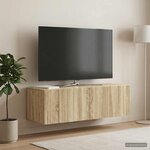vidaXL Meuble TV mural 98 x 31 x 30 cm Chêne Sonoma Bois d'ingénierie