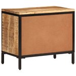 vidaXL Armoire à chaussures 60x35x53 cm bois de manguier massif brut