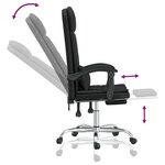 Fauteuil de massage inclinable de bureau informatique étude similicuir noir 02_0025417