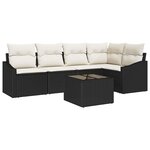vidaXL Ensemble de salle à manger pour jardin 6 Pièces Marron  Crème