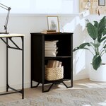 vidaXL Bibliothèque noir 50x31x74 5 cm bois d'ingénierie