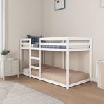 vidaXL Lit superposé sans matelas blanc 90x190 cm bois de pin massif