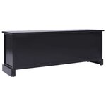 vidaXL Meuble TV Noir 108x30x40 cm Bois de Paulownia solide