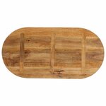 vidaXL Dessus de table 140x50x2 5 cm ovale bois massif de manguier