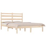 vidaXL Cadre de lit sans matelas bois massif 140x190 cm