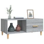 vidaXL Table basse sonoma gris 89 5x50x40 cm bois d'ingénierie