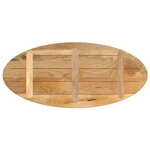 vidaXL Dessus de table 140x50x2 5 cm ovale bois massif de manguier