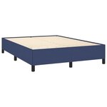 vidaXL Sommier à lattes de lit avec matelas Bleu 140x200 cm Tissu