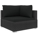 Salon de jardin meuble d'extérieur ensemble de mobilier 12 pièces avec coussins résine tressée noir 02_0015663
