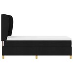 vidaXL Lit à ressorts avec matelas Noir 200 x 90 cm tissu