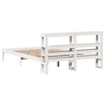 vidaXL Cadre de lit sans matelas blanc 160x200 cm bois de pin massif