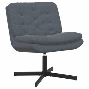 vidaXL Fauteuil relaxant pivotant Gris foncé 63 x 75 x 76 cm Velours