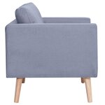 vidaXL Ensemble de canapés à 2 places et à 3 places Tissu Gris clair