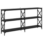 vidaXL Table console Chêne noir 156 x 28 x 80 5 cm Bois d'ingénierie