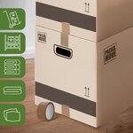 Pack and Move - Lot 20 cartons déménagement XL - 80 x 40 x 40 cm - Poignées renforcées - 1 adhésif offert