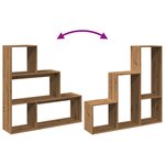 vidaXL Étagère séparatrice de pièce à 3 niveaux chêne artisanal