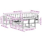 vidaXL Ensemble de canapés d'extérieur 9 Pièces Blanc et gris clair