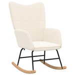 vidaXL Fauteuil relaxant Crème 61 x 78 x 98 cm tissu