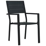 vidaXL Ensemble de salle à manger pour jardin 3 Pièces Noir