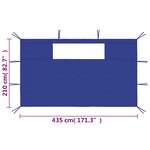 vidaXL Parois latérales de belvédère avec fenêtres 2 Pièces Bleu