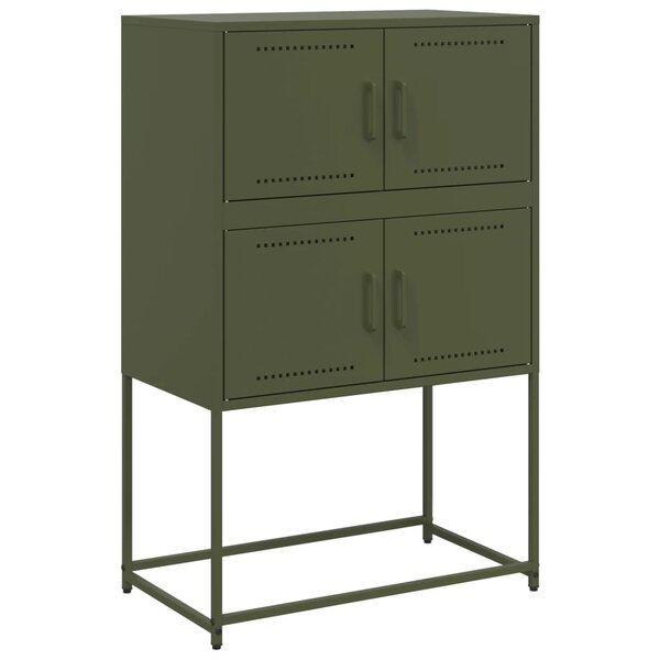 vidaXL Buffet vert olive 68 5x38 5x107 cm acier