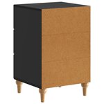vidaXL Cabinet de chevet Noir 43 x 41 x 66 5 cm Bois d'ingénierie