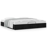 VidaXL Cadre de lit ottoman sans matelas noir 200x200 cm tissu