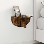 vidaXL Étagère Murale Chêne fumé 38 x 19 x 19 cm Bois d'ingénierie