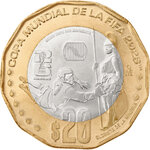 Monnaie FIFA WORLD CUP 26 Guadalajara Cupronickel 20 Pesos Mexico 2026