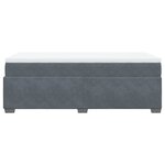 vidaXL Sommier à lattes de lit et matelas Gris foncé 80x200 cm Velours