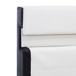 vidaXL Cadre de lit avec LED Blanc Similicuir 160 x 200 cm