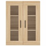 vidaXL Buffet haut Chêne sonoma 69 5x34x180 cm Bois d'ingénierie