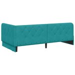 vidaXL Cadre de lit d'angle Turquoise 100 x 200 cm Velours