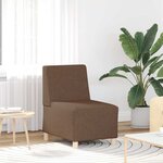 vidaXL Canapé modulaire sans accoudoirs Marron 55 cm Tissu