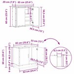 vidaXL Ensemble de mobilier de salle de bain 3 Pièces Chêne noir