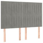 vidaXL Cadre de lit avec tête de lit Gris clair 140x200 cm