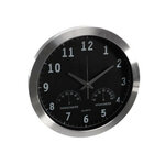 Perel Horloge murale 35 5 cm Noir et argenté