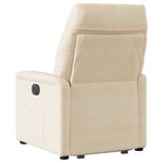 vidaXL Fauteuil inclinable de massage électrique beige microfibres