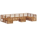 vidaXL Ensemble de canapés d'extérieur 11 pc Naturel