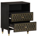 vidaXL Table de chevet 50x33x60 cm bois de manguier massif