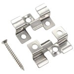 vidaXL Clip de fixation de terrasse 100Pièces et 200 vis Acier inoxydable