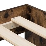 vidaXL Lit de rangement Chêne fumé 100x200 cm