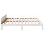 vidaXL Cadre de lit sans matelas blanc 160x200 cm bois de pin massif