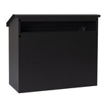 Boîte aux lettres en aluminium pour porte  mur  V4064  fente 33 x 4 cm  Noir