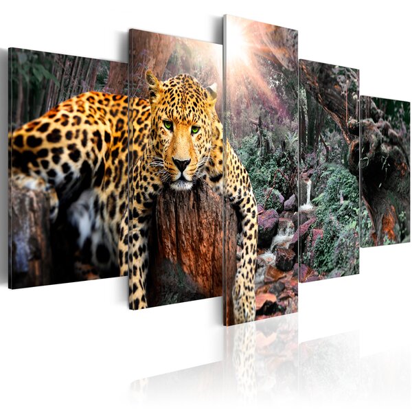 Tableau - leopard relaxation l x h en cm 200x100