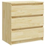 vidaXL Table de chevet 60x36x64 cm Bois de pin massif